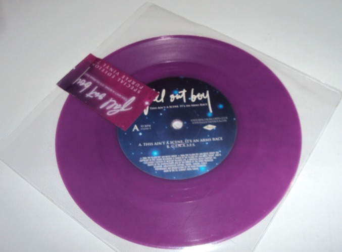 Fall Out Boy Vinyl - This Ain't A Scene, It's An Arms Race 7" - PURPLE!