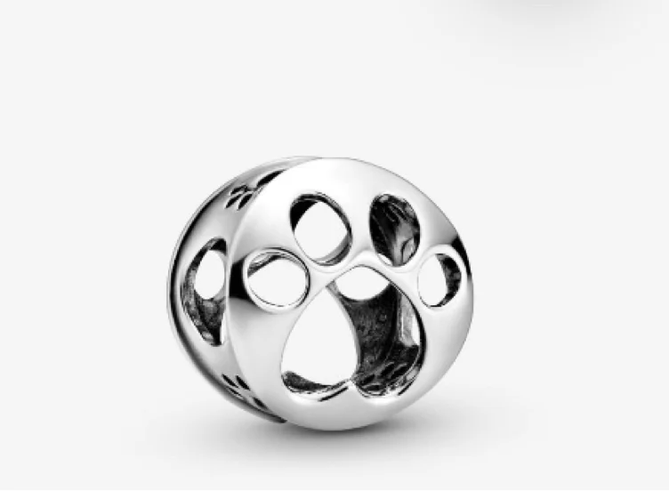 Openwork Paw Print Charm