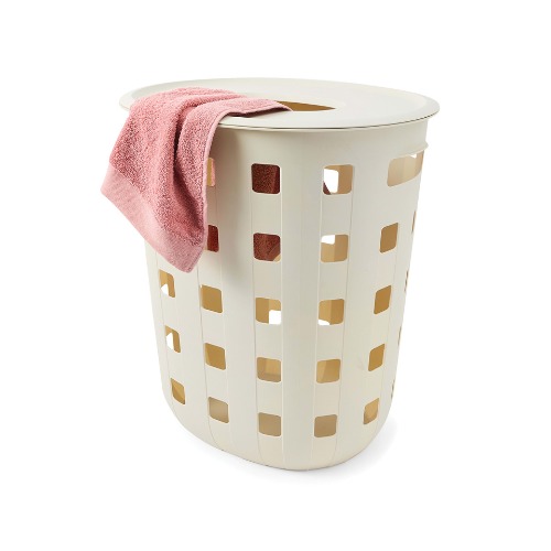 80L Trellis Laundry Hamper - Beige - Kmart 