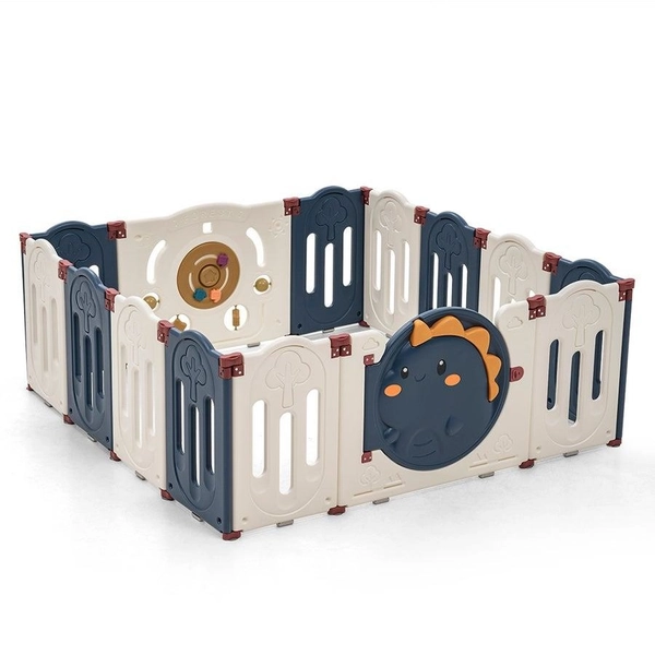 14 Panels Playpals Kids Playpen Baby Large Safety Gate Toddler Fence Child Play