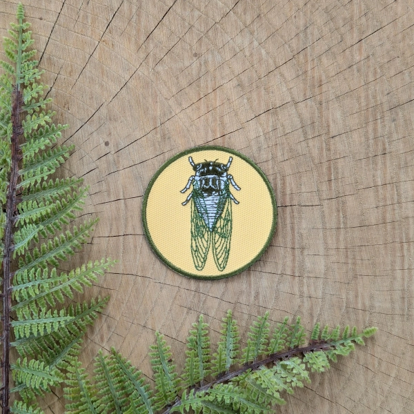 cicada art | cicada patch | cicada embroidered patch | cicada gift | cicada accessory | insect patch | bug patch | insect embroidered patch