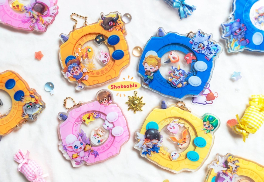 Digital monsters Tamagotchi Shaker charms | Dinosaur | [ Fanmade ]