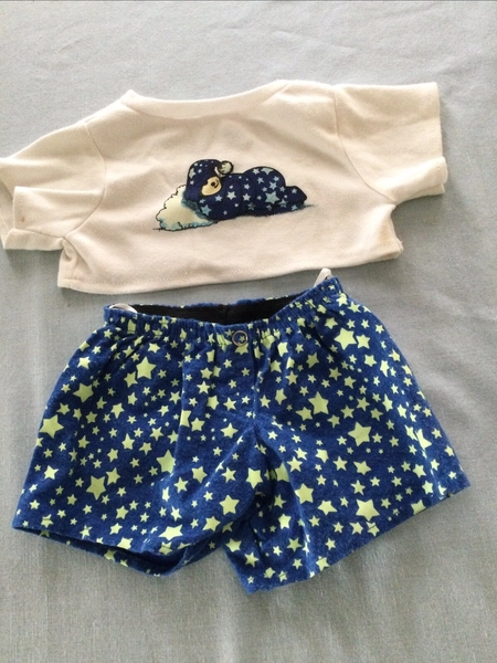 Glow in the Dark Blue Yellow Star Pajamas