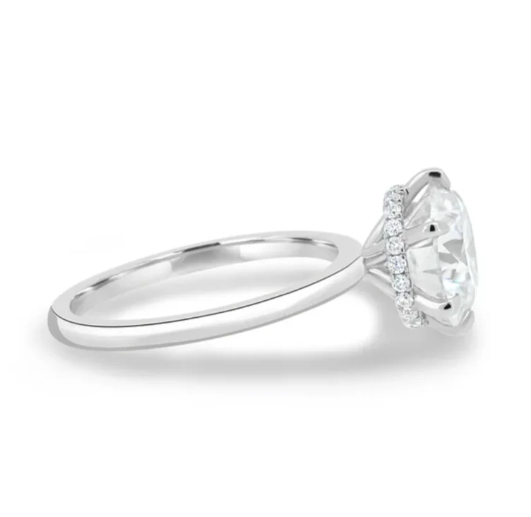 Aria - 6 Claw Round Solitaire with Hidden Halo Engagement Ring - Shop Online Now | Cullen Jewellery