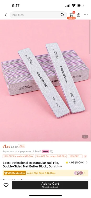 SHEIN- nail files 100/180