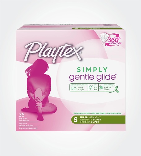 Playtex® Simply Gentle Glide™ Tampons, Super Absorbency | 36ct