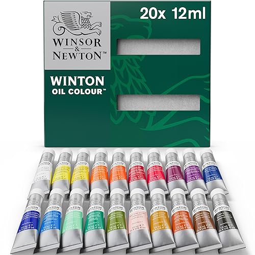 Winsor & Newton Winton Oil Color Paint Set, 20 x 12ml (0.4-oz) Tubes - Tube Set - 20 x 12ml
