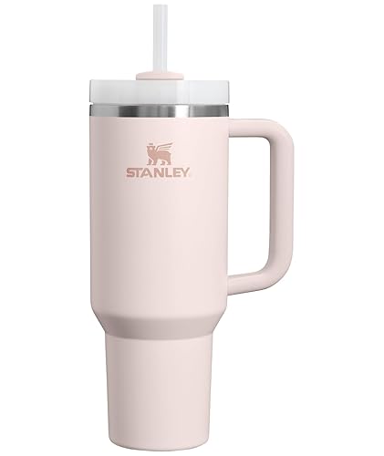Stanley Quencher H2.0 FlowState Stainless Steel Vacuum Insulated Tumbler with Lid and Straw for Water, Iced Tea or Coffee, Smoothie and More, Rose Quartz 2.0, 40 OZ / 1.18 L - 40 Ounces - Rose Quartz 2.0