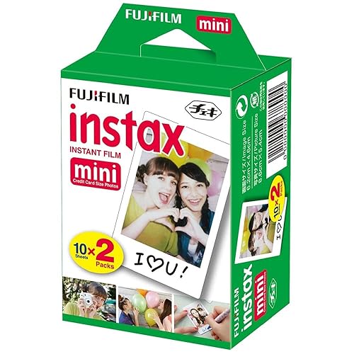 Fujifilm Instax Mini Film 20 Prints for Fuji 8 50s 25 7s 90 300, Full Color, Twin Pack - Twin Pack