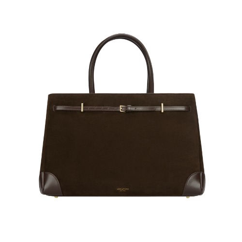 Espresso Suede Book Tote Bag 33 (Pre-Order Only. Will Ship Mid March.) | Default Title