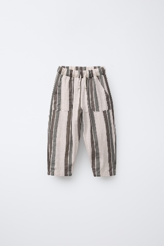 COMBINED STRIPE BAGGY PANTS