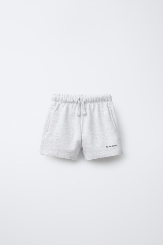PLUSH SHORTS WITH TEXT