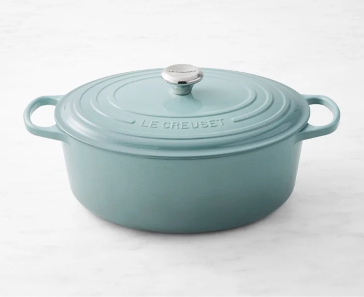 SEA SALT Le Creuset Signature Enameled Cast Iron Oval Dutch Oven