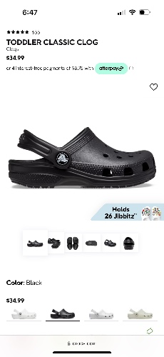 Toddler Classic Clog- black