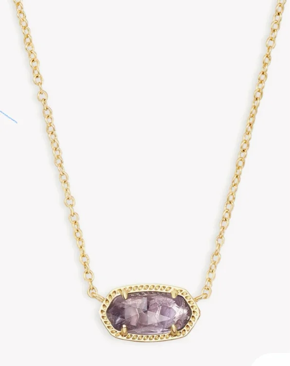 Elisa Gold Pendant Necklace in Cobalt Cat's Eye