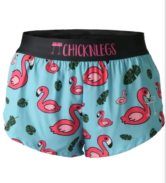 Women's Blue Flamingo 1.5" Split Shorts