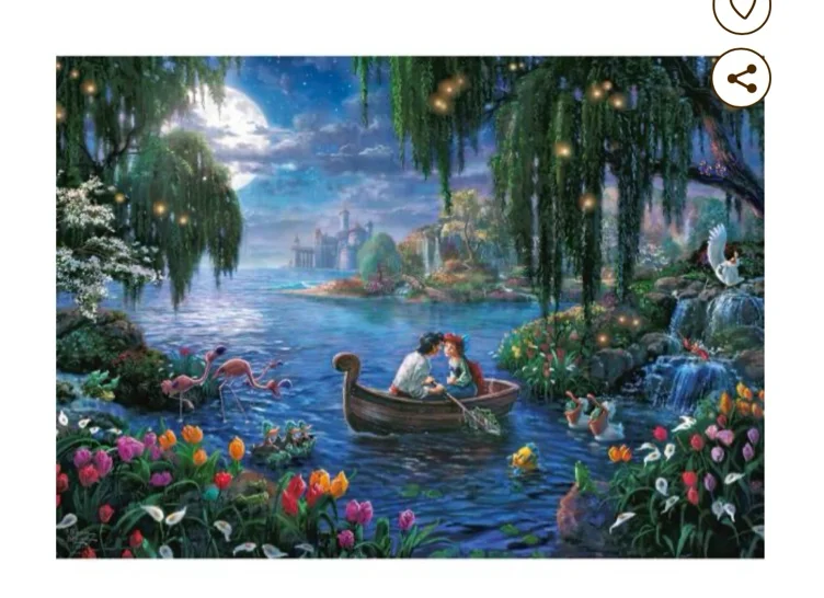 Puzzle 1000 pièces : Thomas Kinkade : La Petite Sirène et le Prince Eric, Disney - Schmidt - Rue des Puzzles