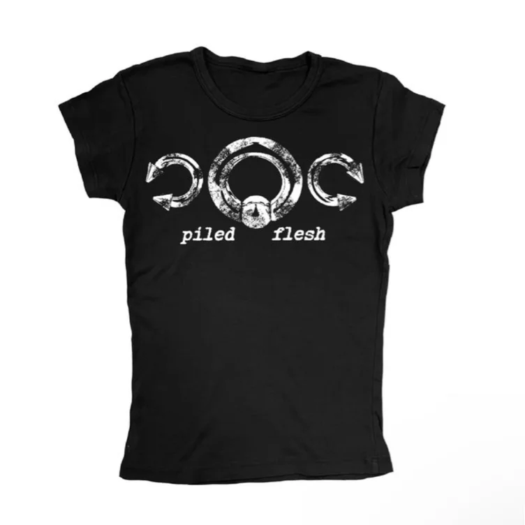 PILED FLESH PIERCED BABY TEE