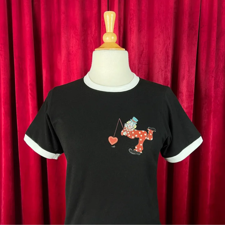 Love Fishing Unisex Ringer Tee in Black/Natural