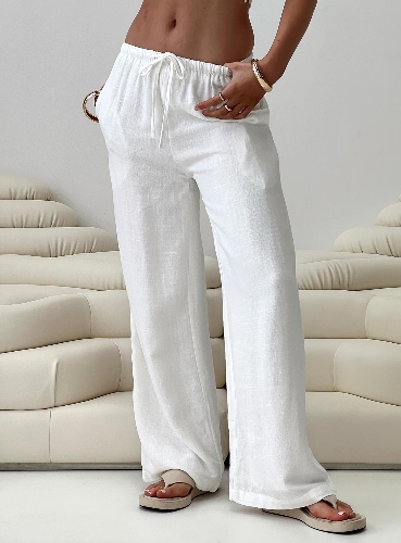 Parklea Linen Blend Pants White | US 4 / White