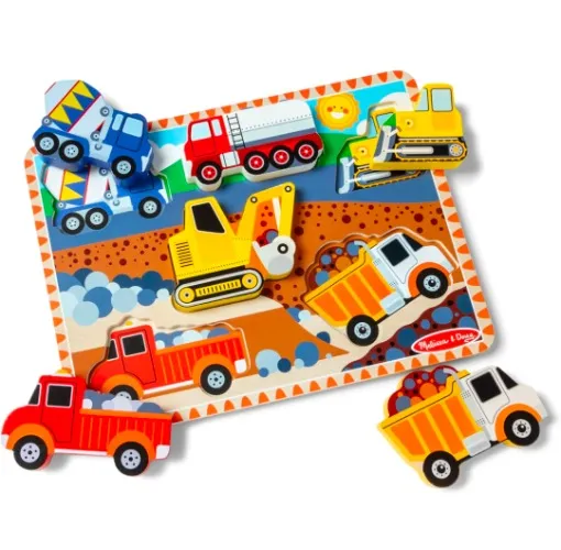 Melissa & Doug - Construction Chunky Puzzle : Melissa & Doug: Amazon.com.au: Toys & Games