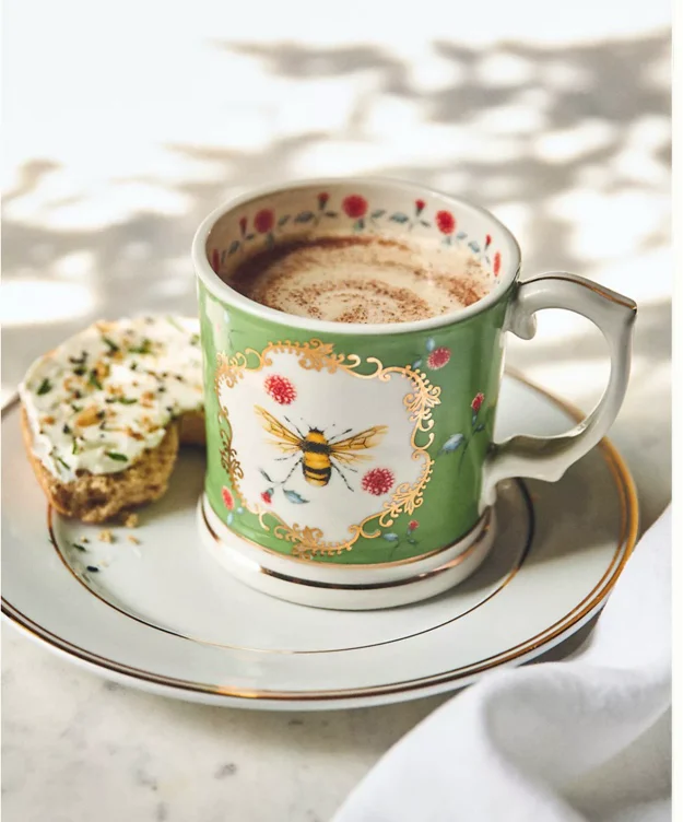 Lou Rota Stoneware Mug-Bee