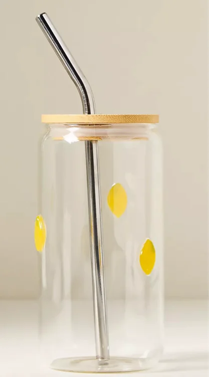 Icon Juice Sipper Glass-Lemons