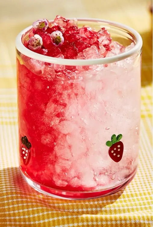 Icon Juice Glass-Strawberries