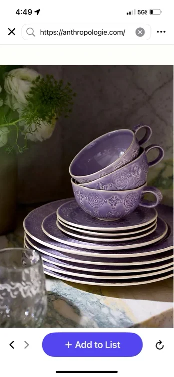 The Old Havana Dinnerware Bundle in Lilac or White