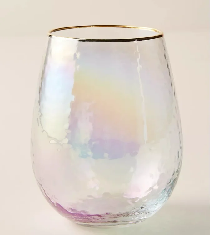 Zaza Lustered Stemless Wine Glasses, Set of 4