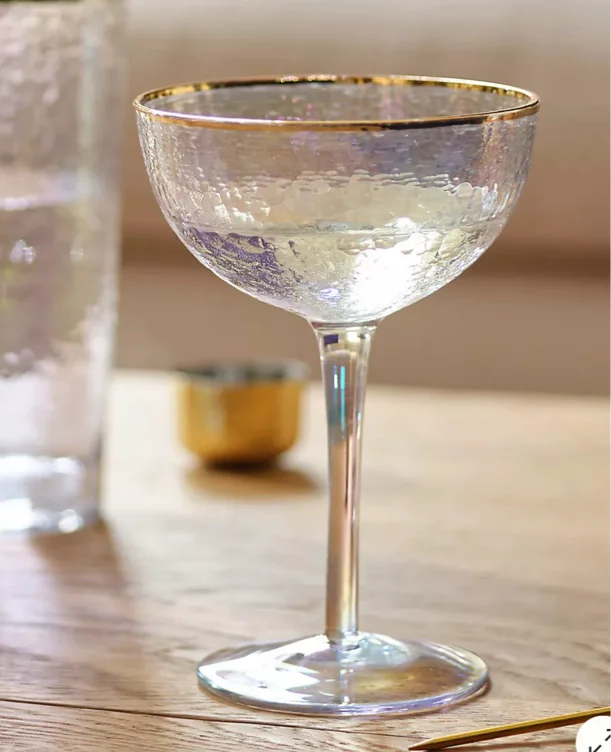 Zaza Lustered Coupe Glasses, Set of 4