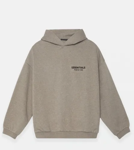 Fear of God Essentials Heather Grey Fleece Hoodie | PacSun
