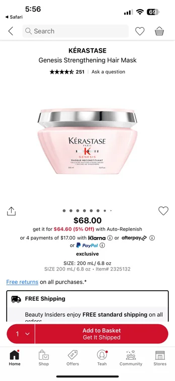 Genesis Strengthening Hair Mask - K&#233;rastase | Sephora
