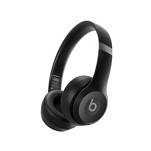 Beats Solo 4 - Wireless Bluetooth On-Ear Headphones, Apple & Android Compatible, Up to 50 Hours of Battery Life - Matte Black - Matte Black - Solo4 - Without AppleCare+