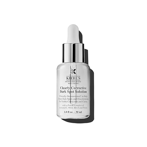 Kiehl's Clearly Corrective Dark Spot Serum, Brightening Facial Serum, Reduces Hyperpigmentation & Post-acne Marks, with Vitamin C & Salicylic Acid, All Skin Types, Paraben-free, Mineral Oil-free - 1.00 Fl Oz (Pack of 1)