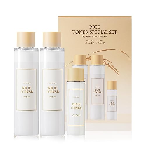 I'm From Rice Toner Special Set 11.15 Fl Oz, Limited Edition, Hydrating for Dry Skin, Vegan, Alcohol Free, Fragrance Free, Peta Approved, K Beauty Toner, Gift Set for Women - 11.15 Fl Oz (Pack of 1)