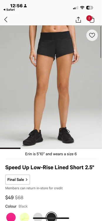 Speed Up Low-Rise Lined Short 2.5" - White - 2