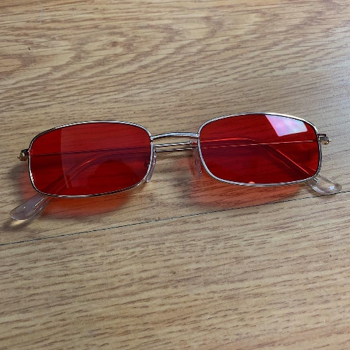 Men's Red and Gold Sunglasses