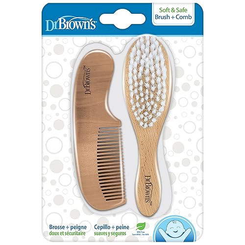 Dr. Brown's Soft and Safe Baby Brush + Comb - Baby Brush + Comb - Baby Brush + Comb