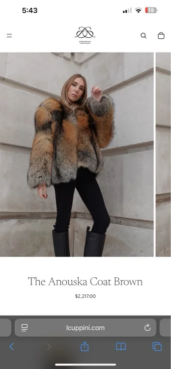 Anouska fur coat brown