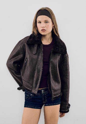 DOUBLE-FACED FAUX LEATHER JACKET