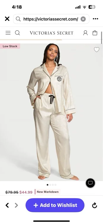 Buy Satin Long Pajama Set - Order Pajamas Sets online 5000000279 - Victoria's Secret US