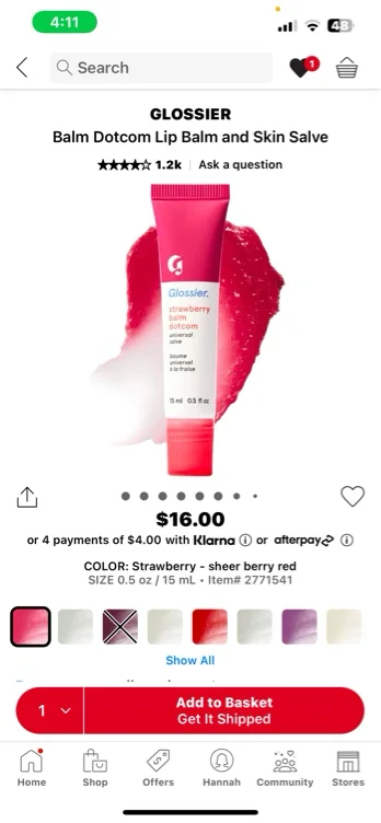 Balm Dotcom Lip Balm and Skin Salve - Glossier | Sephora