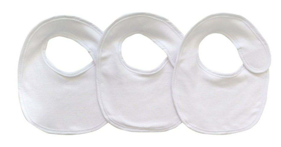 4Baby Newborn Jersey Soft Bib White 3 Pack | Cloth | Baby Bunting AU