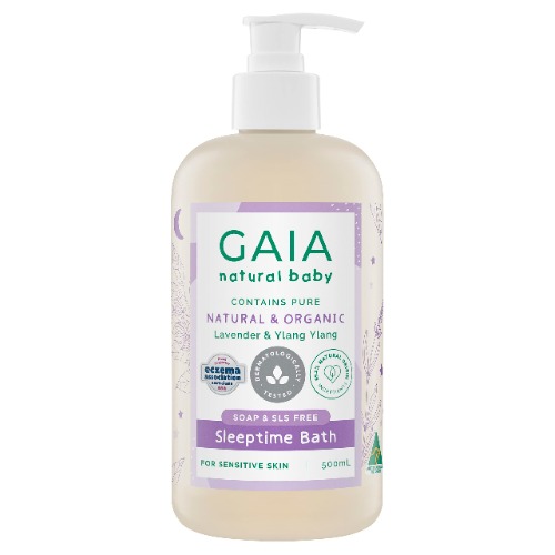 GAIA Skin Naturals Baby Sleep Time Bath Wash 500 ml - 500mL $13.46 ($2.69 / 100 ml)