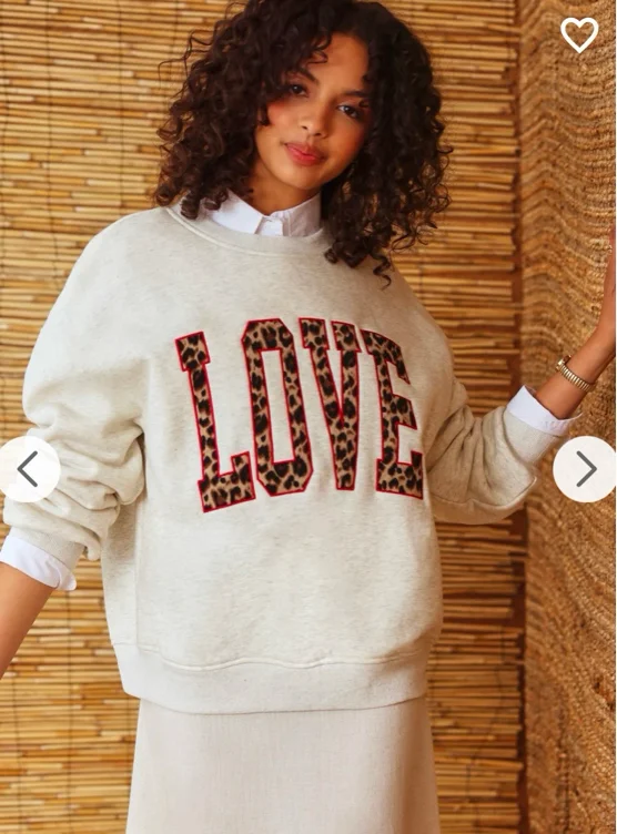 Leopard Love Sweatshirt in Gray | Altar'd State     