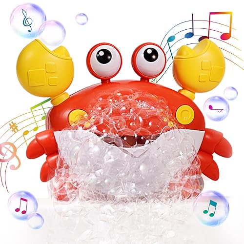 Deejoy Crab Bubble Bath Maker for The Bathtub,Blows Bubbles and Plays 12 Children’s Songs,Sing-Along Bath Bubble Machine Baby, Bath Toys for Kids 3-5,Toddler Bath Toys,Water Toys,Baby Bath Essentials - Modern