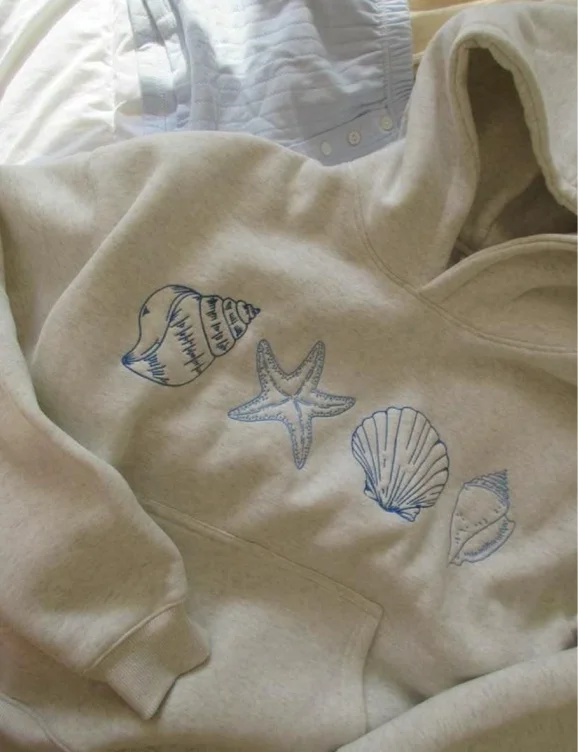 3D Shell hoodie blue and white combo