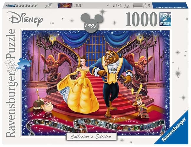 Disney Beauty and The Beast 1000 Piece Jigsaw Puzzle for Adults - 19746 - Every Piece is Unique, Softclick Technology Means Pieces Fit Together Perfectly - Original Packaging