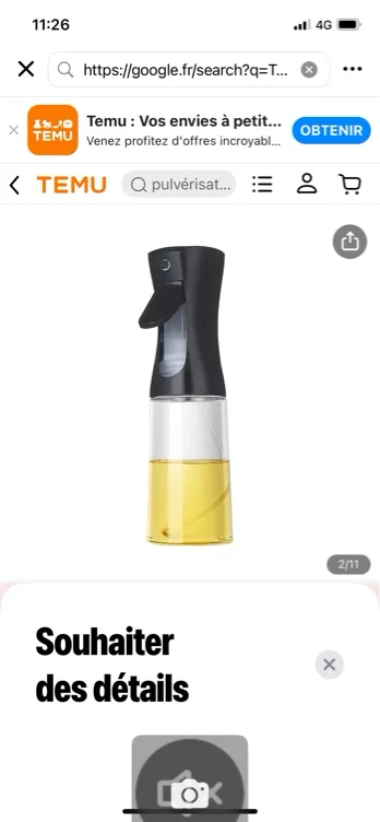 flacon vaporisateur d'huile   haute pression - Temu France